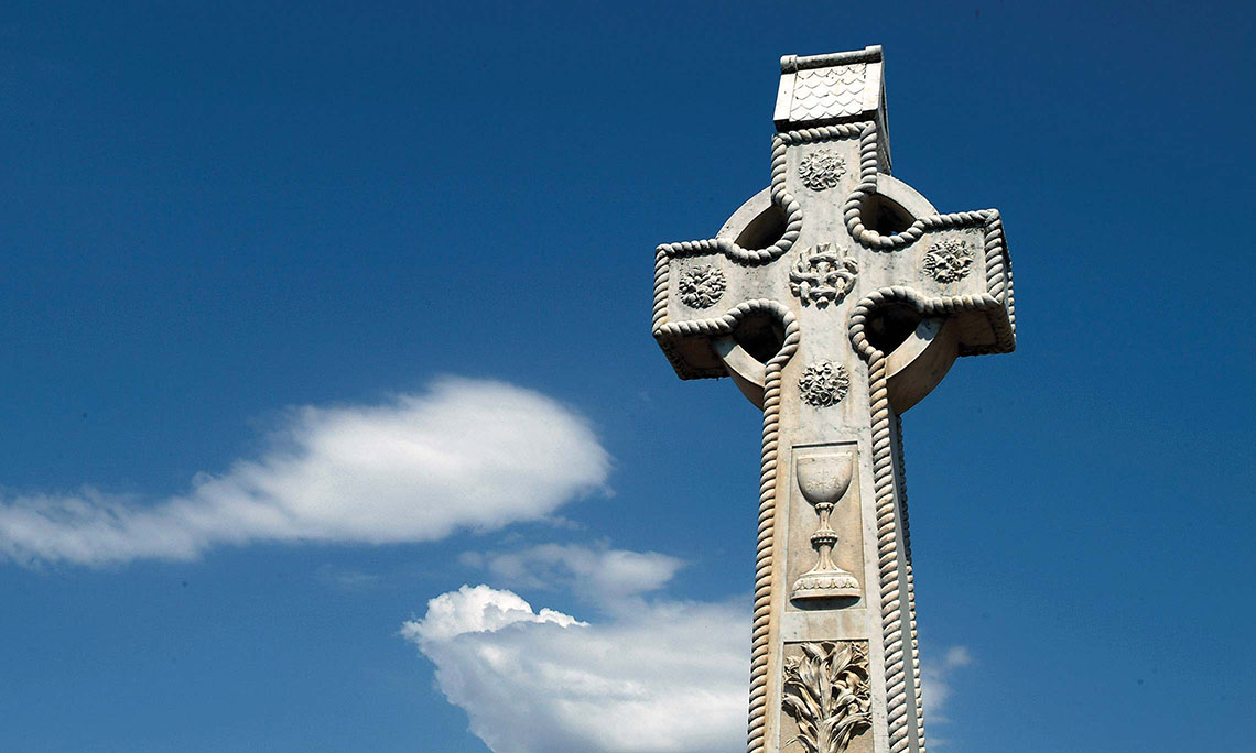 A Celtic catholic cross