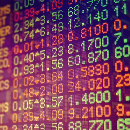 Stock market index dash board
